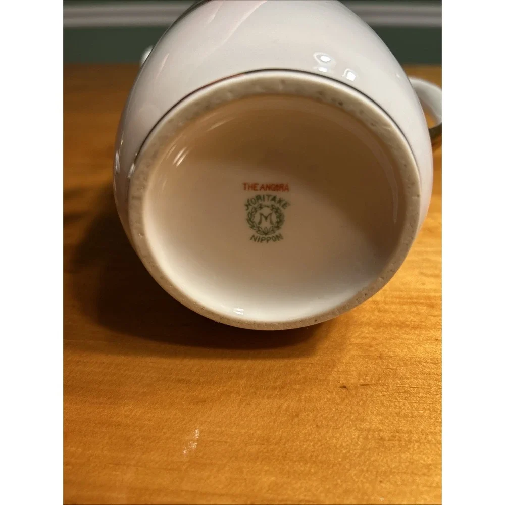 Vintage White Porcelain Coffee Pot Gold Black Greek‎ Key Trim Gilded Tea Server